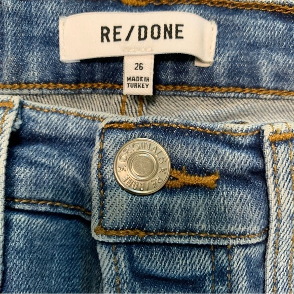 RE/DONE Originals Revolve 90s High Rise Ankle Crop 60s Fade Button Fly Size 26 - Picture 6 of 13